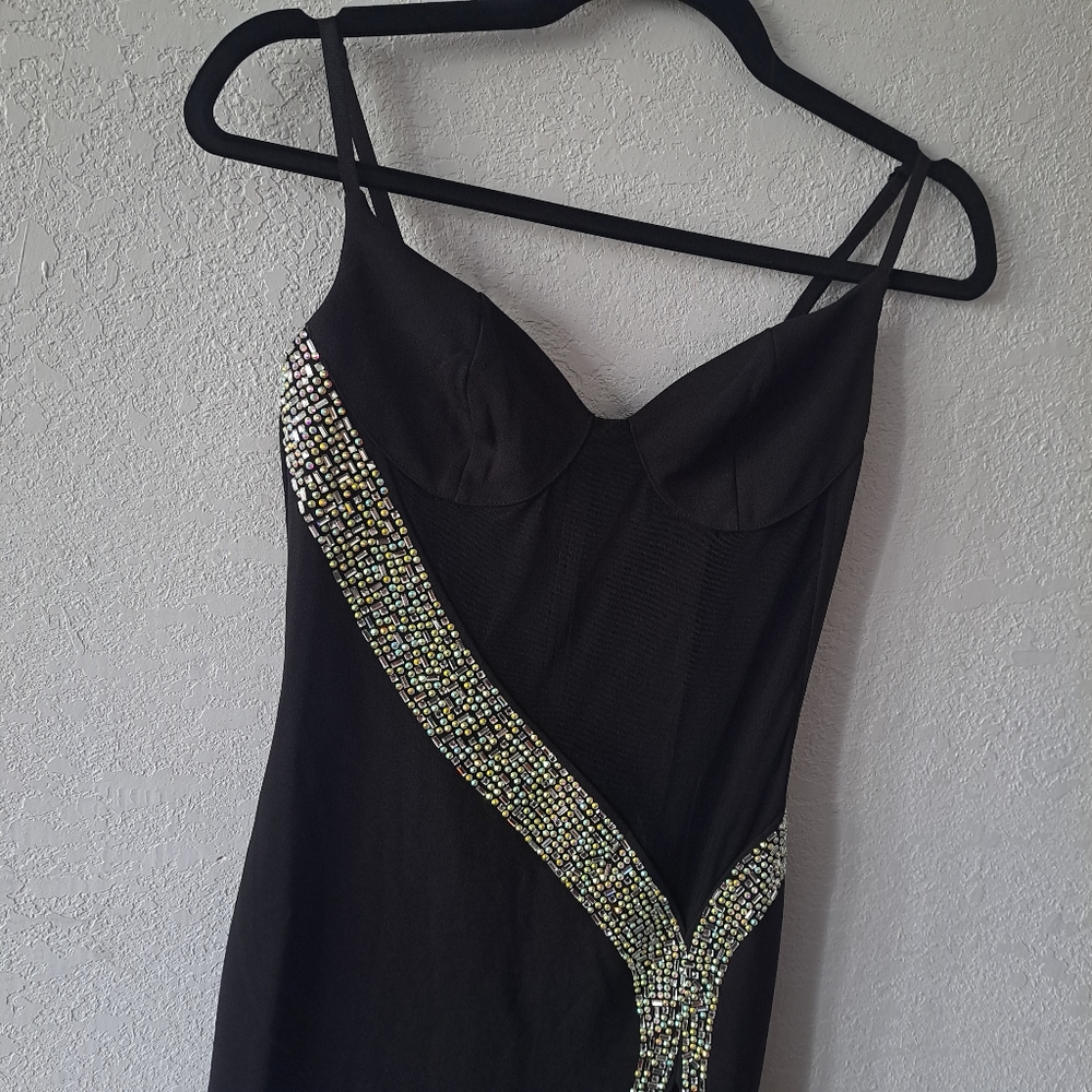 Embellished Fashion Nova Black dress - Picture 3 of 6